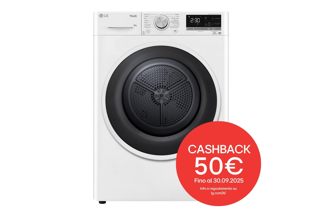 Foto frontale dell'asciugatrice LG RH90V5AV6N